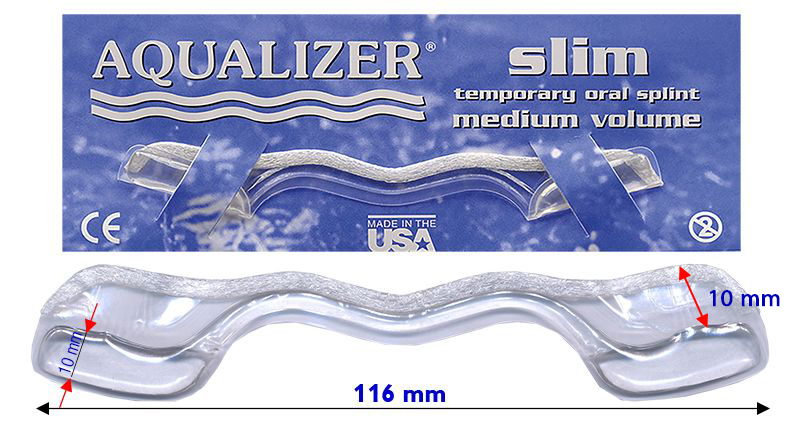 Representation of the Aqualizer in the slim version with an arch height of 10 mm and 116 mm length