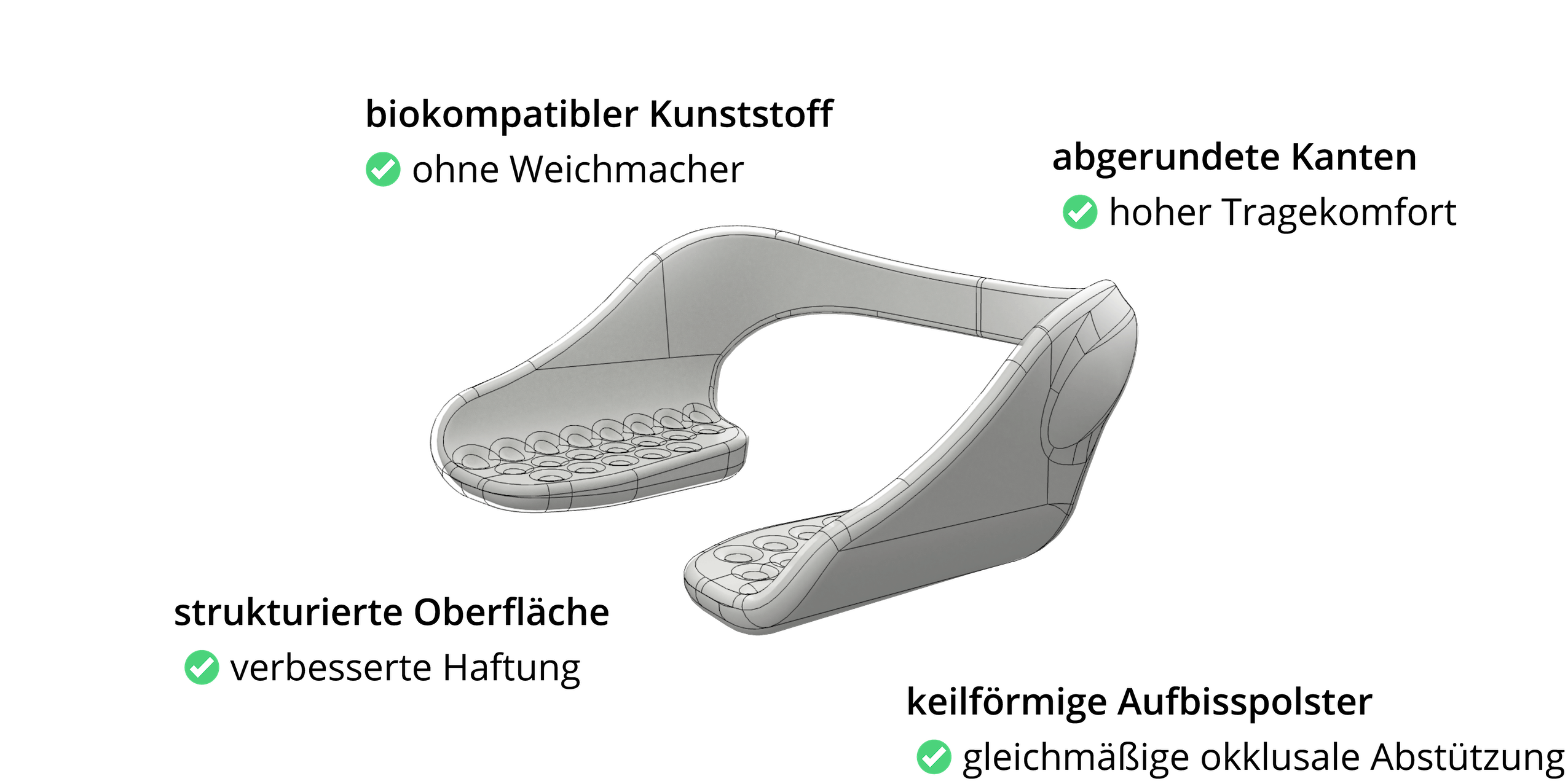 RehaSplint technische Zeichnung mit Bulletpoints zur Erklärung